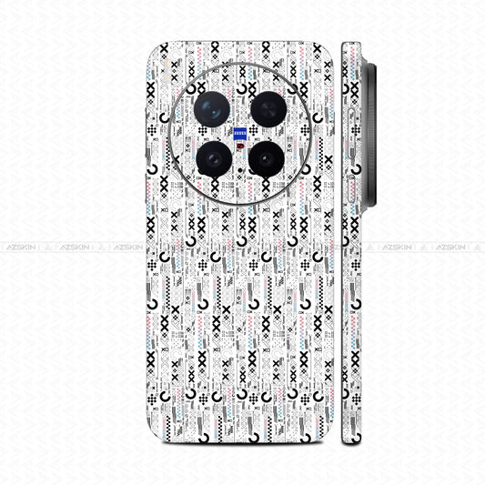 Dán Skin Vivo X300 Series In Hình SVG Cyberpunk Trắng