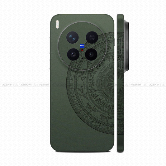 Dán Skin Vivo X300 Series In Hình Trống Đồng Xanh Midnight