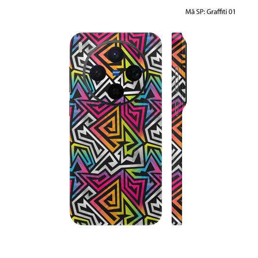 Dán Skin Vivo X300 Series Vân Nổi Graffiti | UVPT20