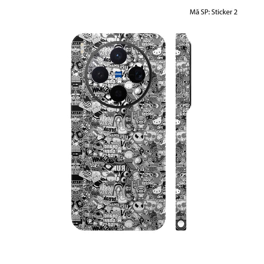 Dán Skin Vivo X300 Series Vân Nổi Sticker | UVPT22