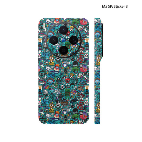 Dán Skin Vivo X300 Series Vân Nổi Sticker | UVPT22