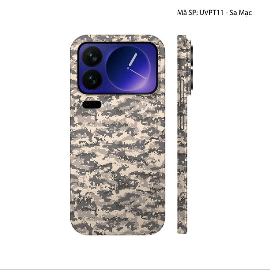 Dán Skin Xiaomi 17 Series Vân Nổi Camo Digital | UVPT11