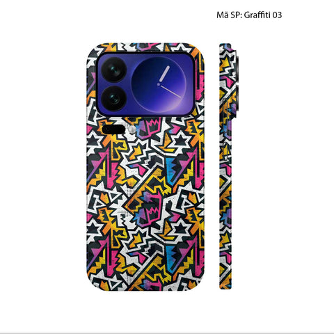 Dán Skin Xiaomi 17 Vân Nổi Graffiti | UVPT20