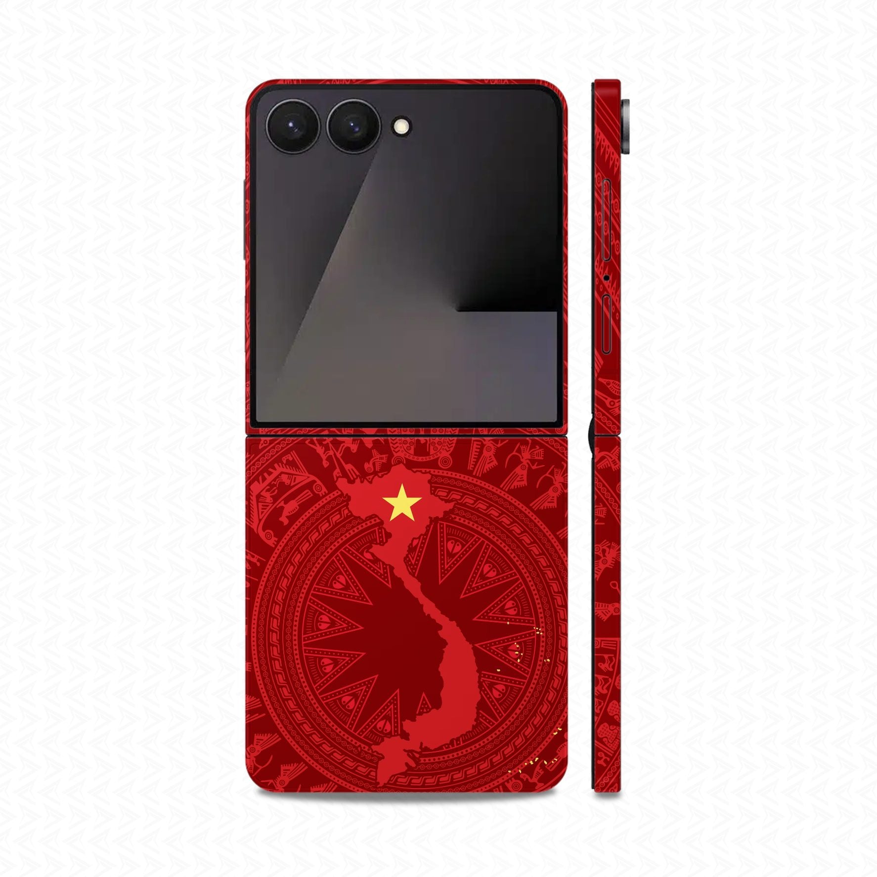 Dán Skin Galaxy Z Flip 8 In Hình Trống Đồng Bản Đồ