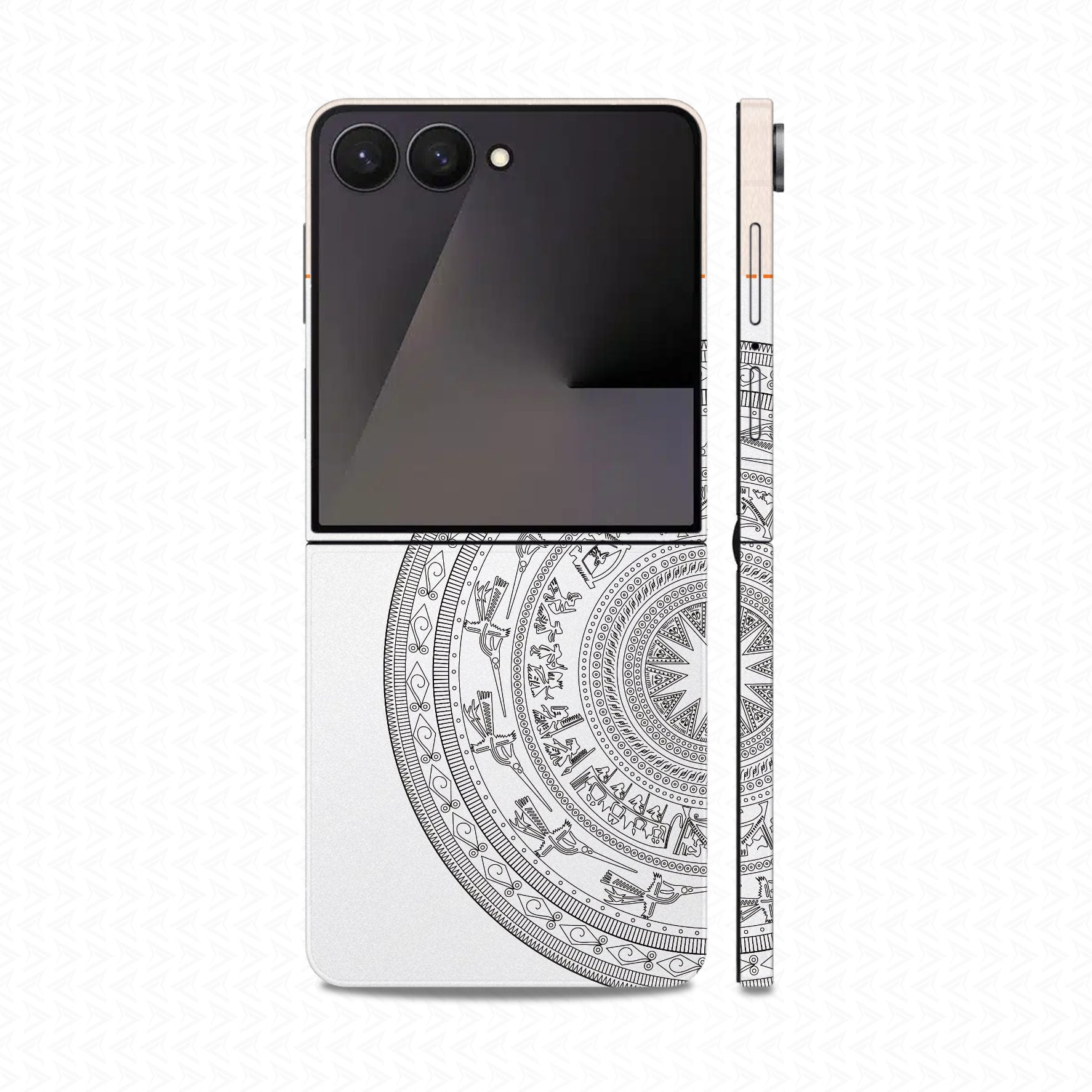 Dán Skin Galaxy Z Flip 8 In Hình Trống Đồng Trắng