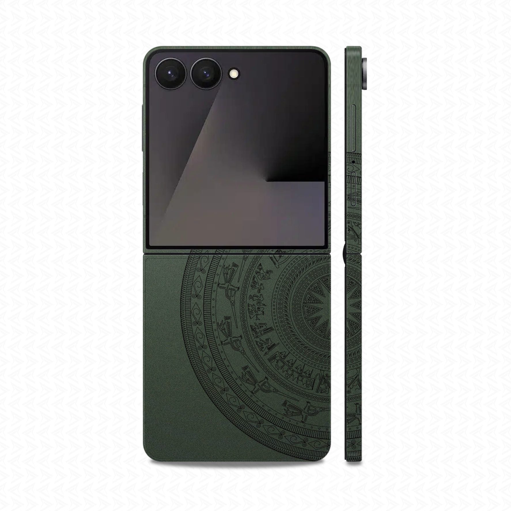 Dán Skin Galaxy Z Flip 8 In Hình Trống Đồng Xanh Midnight