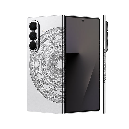 Dán Skin Galaxy Z Fold 8 | Ultra In Hình Trống Đồng Trắng