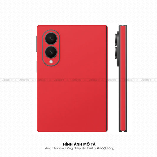 Miếng Dán Da Samsung Z Fold 8 Vân Aran Đỏ