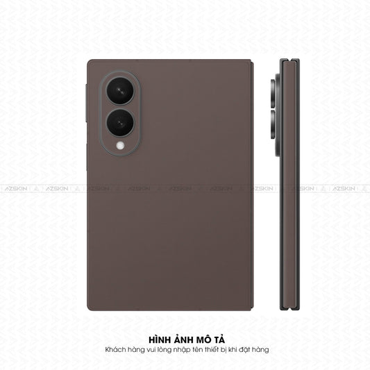 Miếng Dán Da Samsung Z Fold 8 Vân Aran Nâu