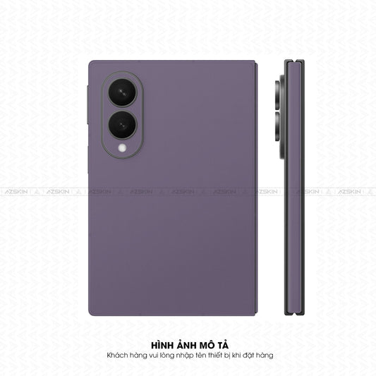 Miếng Dán Da Samsung Z Fold 8 Vân Aran Tím