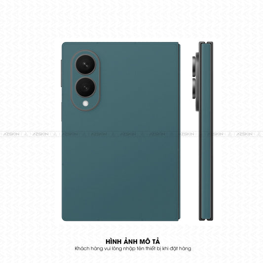 Miếng Dán Da Samsung Z Fold 8 Vân Aran Xanh Cổ Vịt