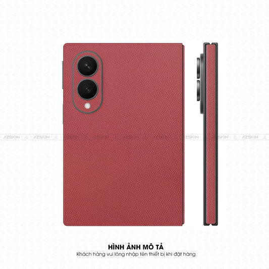 Miếng Dán Da Samsung Z Fold 8 Vân Mil Đỏ