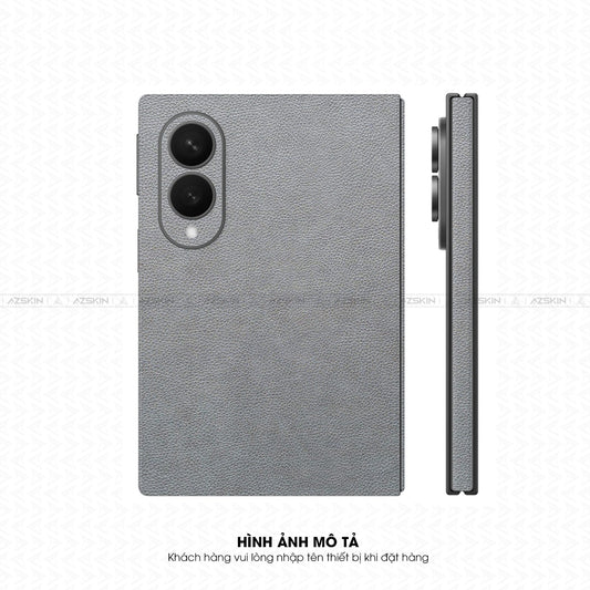 Miếng Dán Da Samsung Z Fold 8 Vân Mil Xám