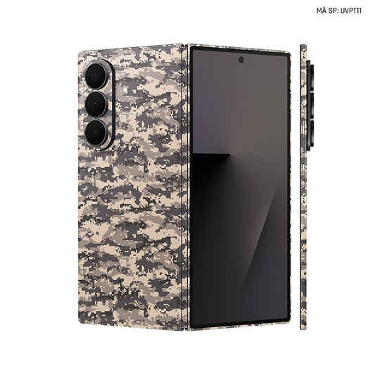 Dán Skin Galaxy Z Fold 7 Vân Camo Digital Xa Mạc | UVPT11
