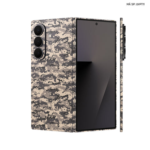 Dán Skin Galaxy Z Fold 7 Vân Camo Digital Xa Mạc | UVPT11