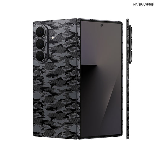 Dán Skin Galaxy Z Fold 7 Vân Nổi Camo Urban Xám | UVPT08