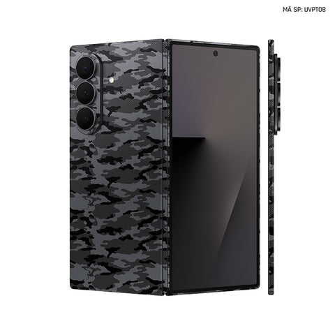 Dán Skin Galaxy Z Fold 7 Vân Nổi Camo Urban Xám | UVPT08