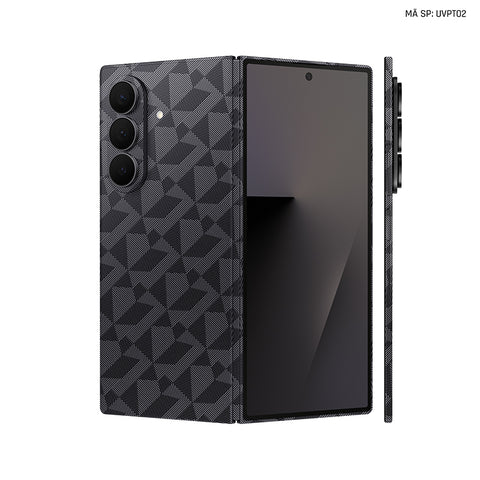 Dán Skin Galaxy Z Fold 7 Vân Nổi Nordic Xám | UVPT02