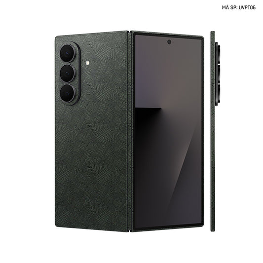 Dán Skin Galaxy Z Fold 7 Vân Pattern AZ Xanh | UVPT06