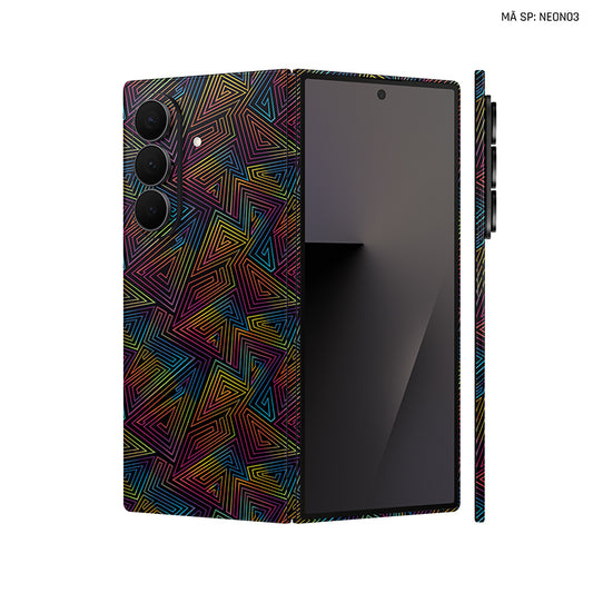 Dán Skin Galaxy Z Fold 7 Vân Nổi Neon 03 | UVPT19