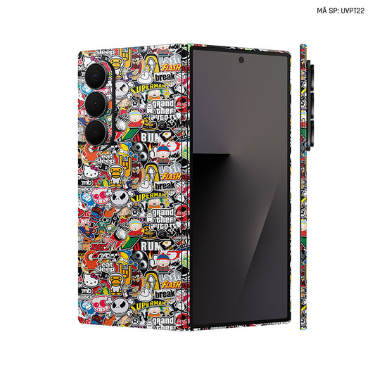 Dán Skin Galaxy Z Fold 7 Vân Nổi Sticker 01 | UVPT22