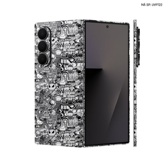 Dán Skin Galaxy Z Fold 7 Vân Nổi Sticker 02 | UVPT22