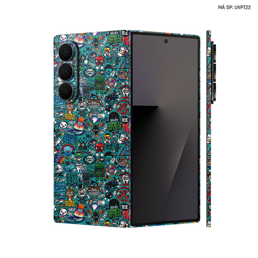 Dán Skin Galaxy Z Fold 7 Vân Nổi Sticker 03 | UVPT22