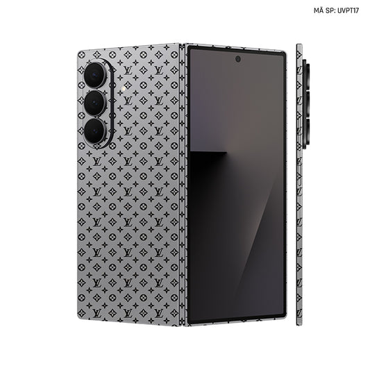 Dán Skin Galaxy Z Fold 7 Vân Nổi LV Bạc | UVPT16