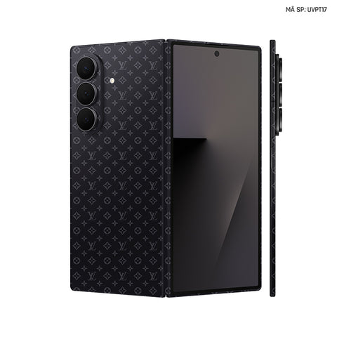 Dán Skin Galaxy Z Fold 7 Vân Nổi LV Xanh Đen | UVPT16 (Copy)