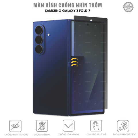 Miếng Dán Màn Hình Nano UV Samsung Galaxy Z Fold 7 chống nhìn trộm