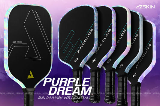 Miếng Dán Viền Vợt Pickleball Purple Dream trang trí đẹp