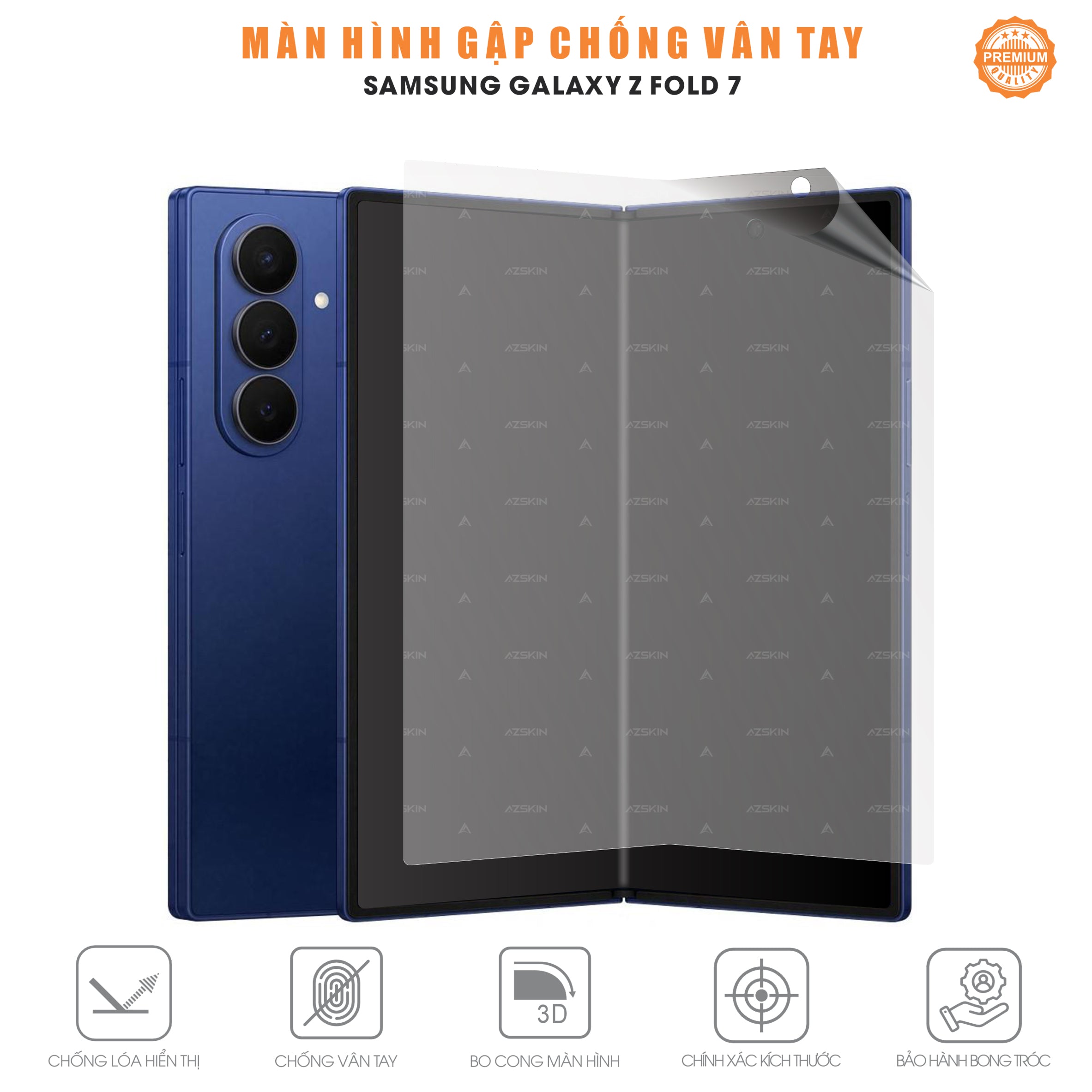 Miếng Dán Màn Hình Chống Vân Tay Samsung Galaxy Z Fold 7