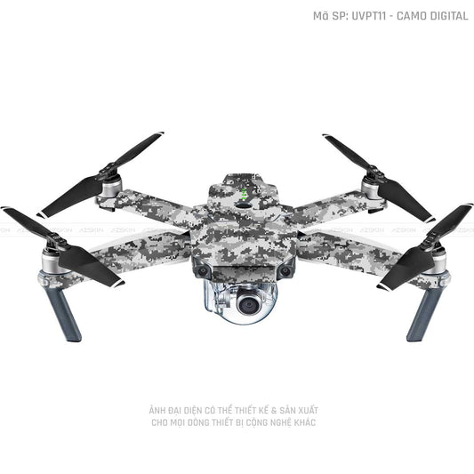 Dán Skin Flycam Vân Nổi Camo Digital  | UVPT11