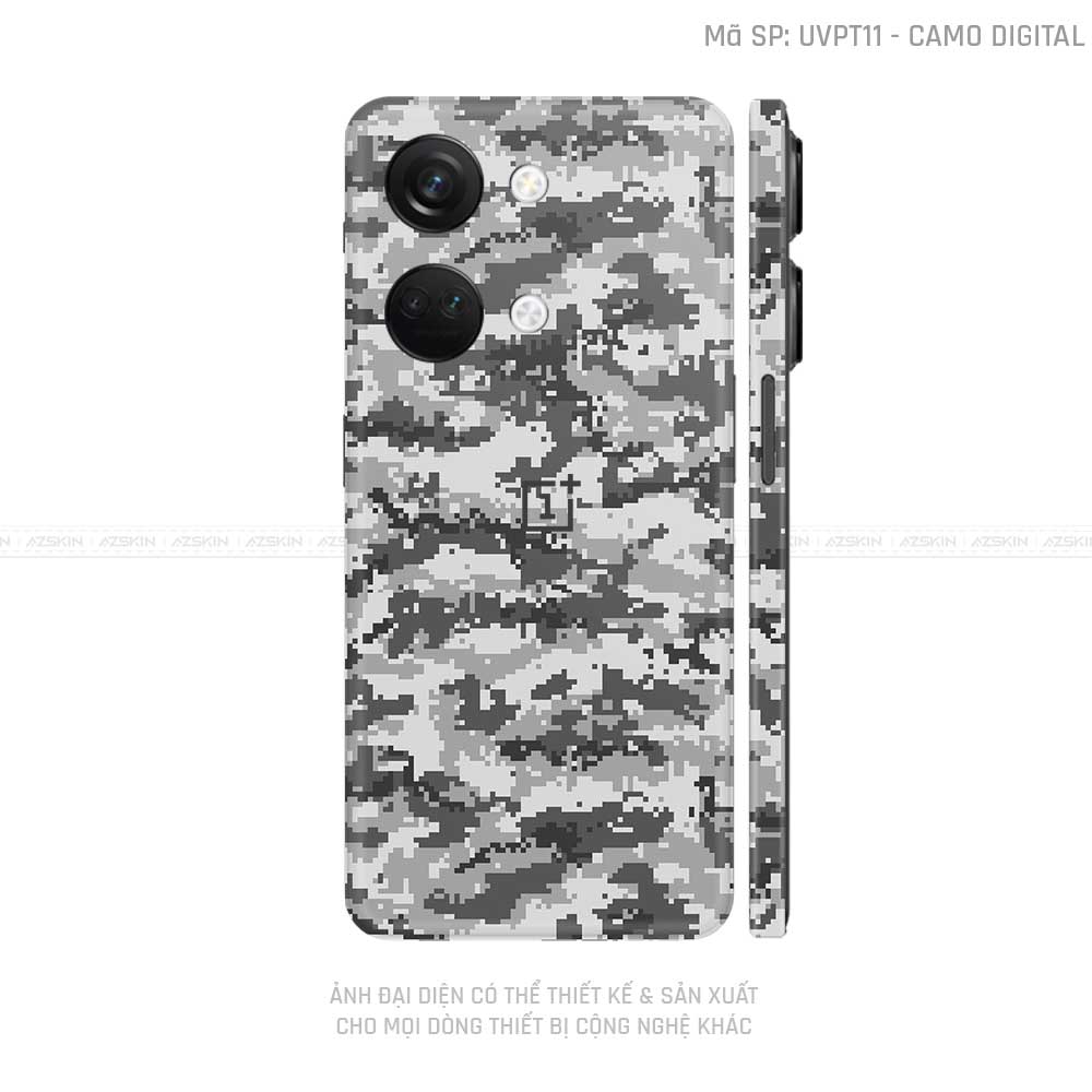 Dán Skin Oneplus Nord Series Vân Camo Digital Xám | UVPT11