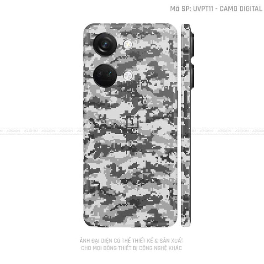 Dán Skin Oneplus Nord Series Vân Camo Digital Xám | UVPT11