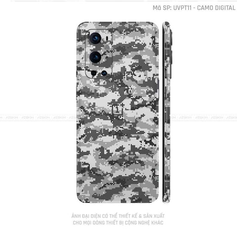 Dán Skin Oneplus 8/9 Series Vân Camo Digital Xám | UVPT11