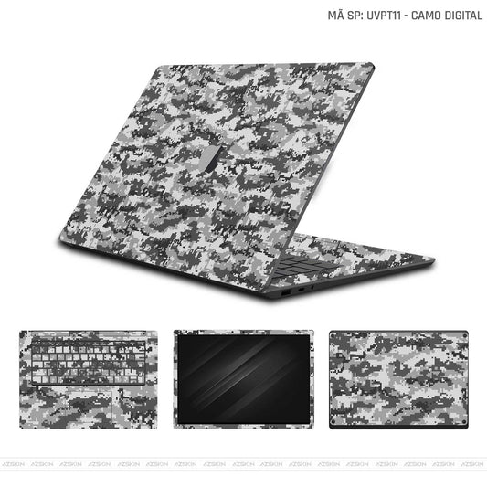 Dán Skin Macbook Vân Camo Digital Xám | UVPT11