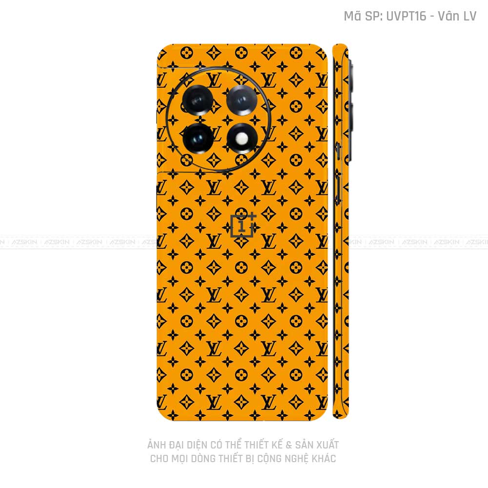 Dán Skin Oneplus Ace Series Vân Pattern LV Đen Vàng | UVPT16