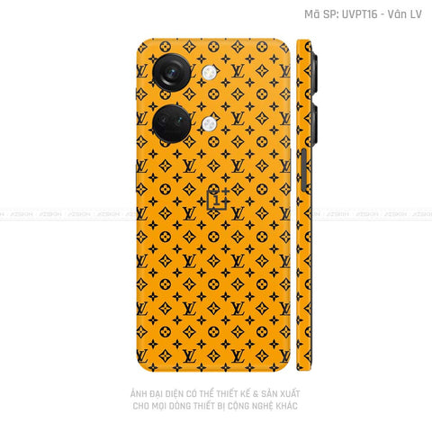 Dán Skin Oneplus Nord Series Vân Pattern LV Đen Vàng | UVPT16