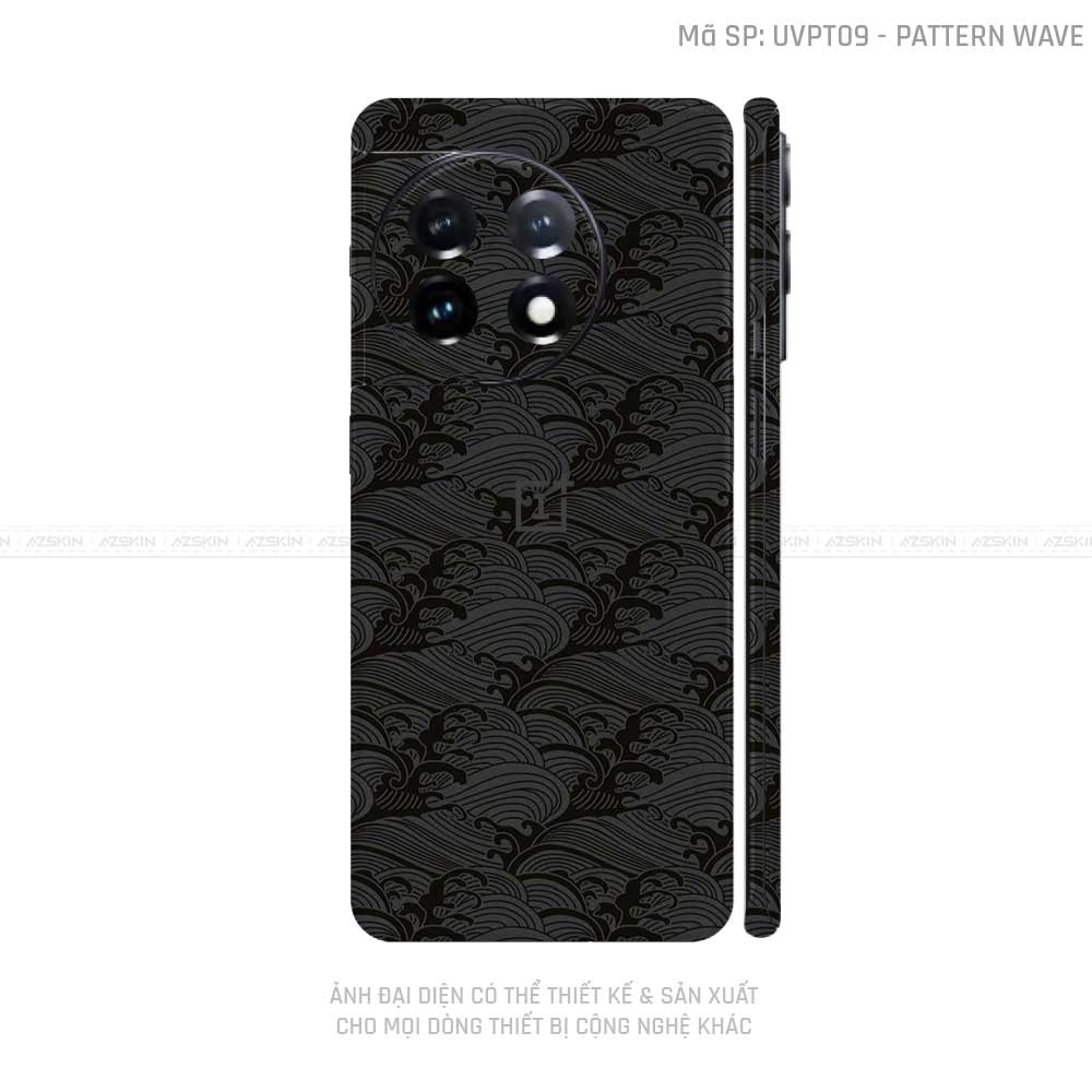 Dán Skin Oneplus 12 Series Vân Pattern Wave Đen | UVPT09