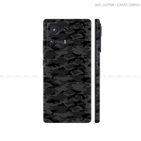 Dán Skin Điện Thoại Xiaomi Mi Mix Series Vân Nổi Camo Urban Đen | UVPT08