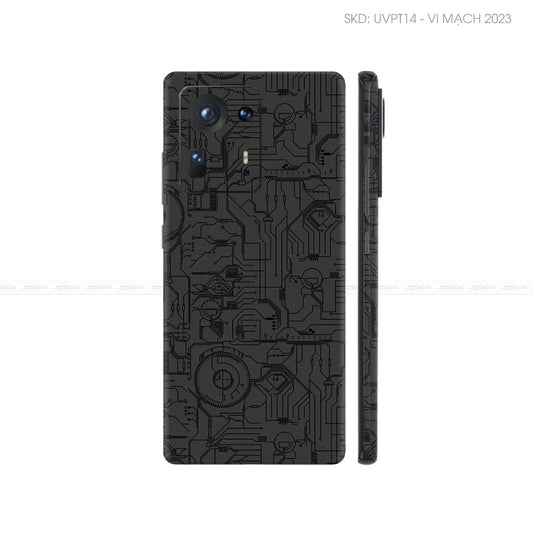 Dán Skin Điện Thoại Xiaomi Mi Mix Series Vân Nổi Vi Mạch 2023 Đen | UVPT14