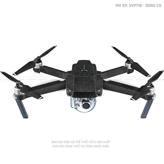 Dán Skin Flycam Vân Nổi Động Cơ Đen | UVPT18