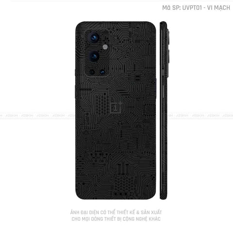 Dán Skin Oneplus 8/9 Series Vân Vi Mạch Đen | UVPT01