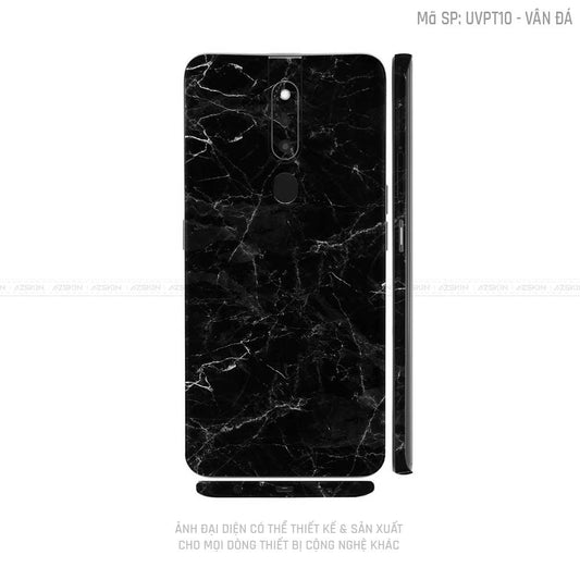 Miếng Dán Skin Điện Thoại OPPO F Series Vân Đá Đen | UVPT10