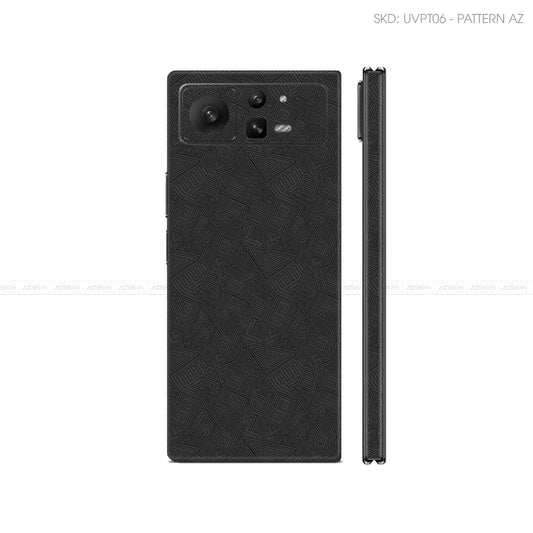 Dán Skin Điện Thoại Xiaomi Mix Fold Series Vân Nổi Pattern AZ Đen | UVPT06