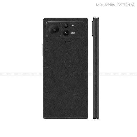 Dán Skin Điện Thoại Xiaomi Mix Fold Series Vân Nổi Pattern AZ Đen | UVPT06