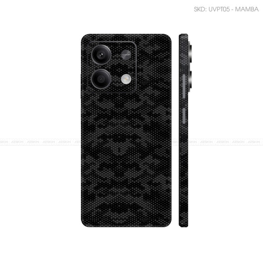 Dán Skin Điện Thoại Xiaomi Redmi 13 Series Vân Nổi Mamba Đen | UVPT05