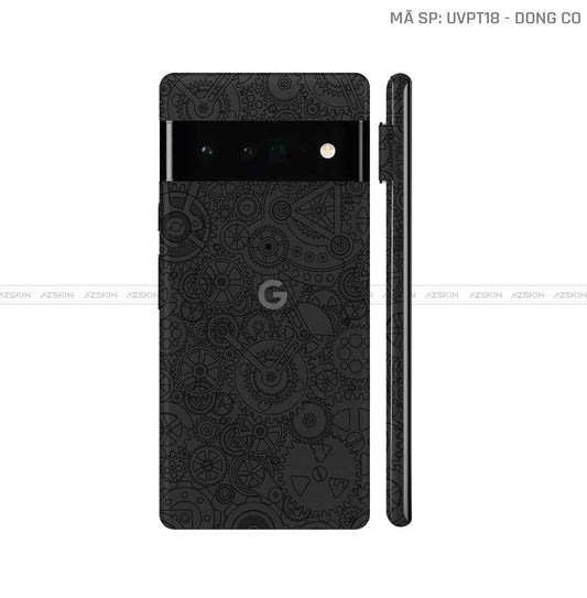 Dán Skin Google Pixel 6 Series Vân Động Cơ Đen | UVPT18