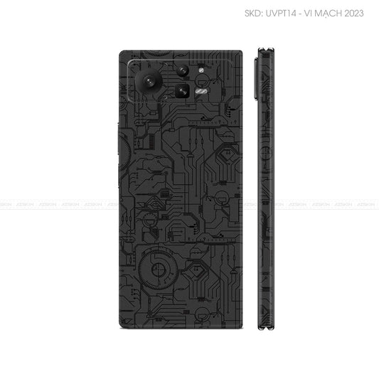 Dán Skin Điện Thoại Xiaomi Mix Fold Series Vân Nổi Vi Mạch 2023 Đen | UVPT14